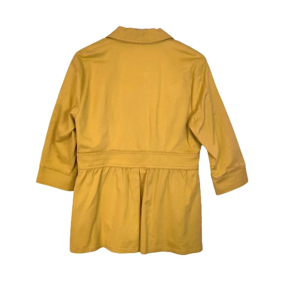 Harold's Yellow Mustard Collared Button Down 3/4 Sleeve Coat Jacket Size 8 - Picture 3 of 7